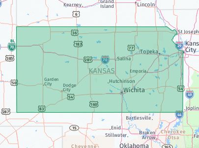Kansas Area Code Map Complete List Of All Kansas Zip Code - Genguide